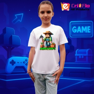 Tricou Minecraft Arc De Lemn Tricou Alb Copii | Dama | Barbat - Img 73