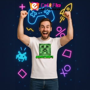 Tricou Minecraft Arc De Lemn Tricou Alb Copii | Dama | Barbat - Img 301