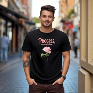 Tricou Progres, nu perfectiune Negru, Copii | Dama | Barbat - Img 9