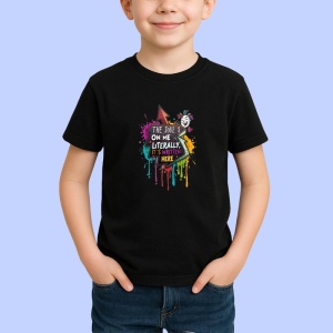 Tricou The Joke Is On Me Sarcastic, Copii | Dama | Barbat, culoare negru - Img 4