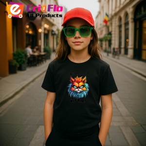 Tricou Who are you kittin mesaj amuzant pisica cu atitudine, Copii | Dama | Barbat , tricou negru - Img 4