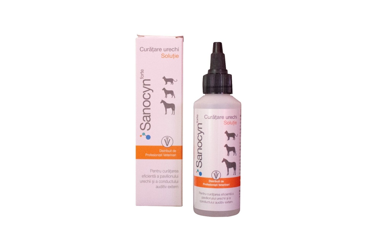 Sanocyn Solutie curatare urechi caini &amp; pisici, 75ml