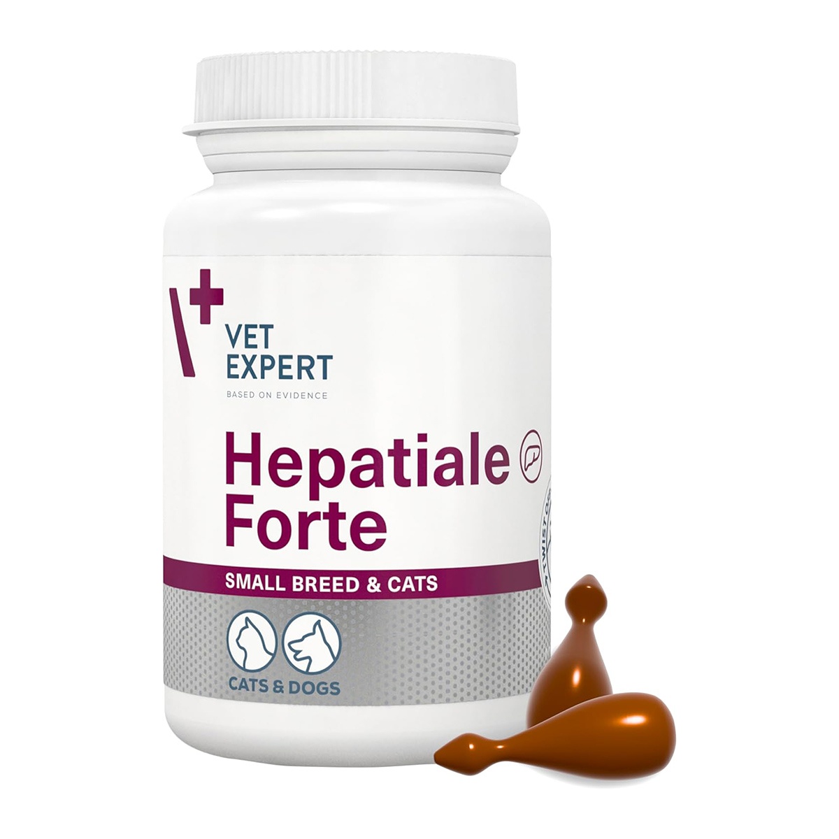 Hepatiale Forte Caini talie mica si Pisici, 40 capsule Twist Off