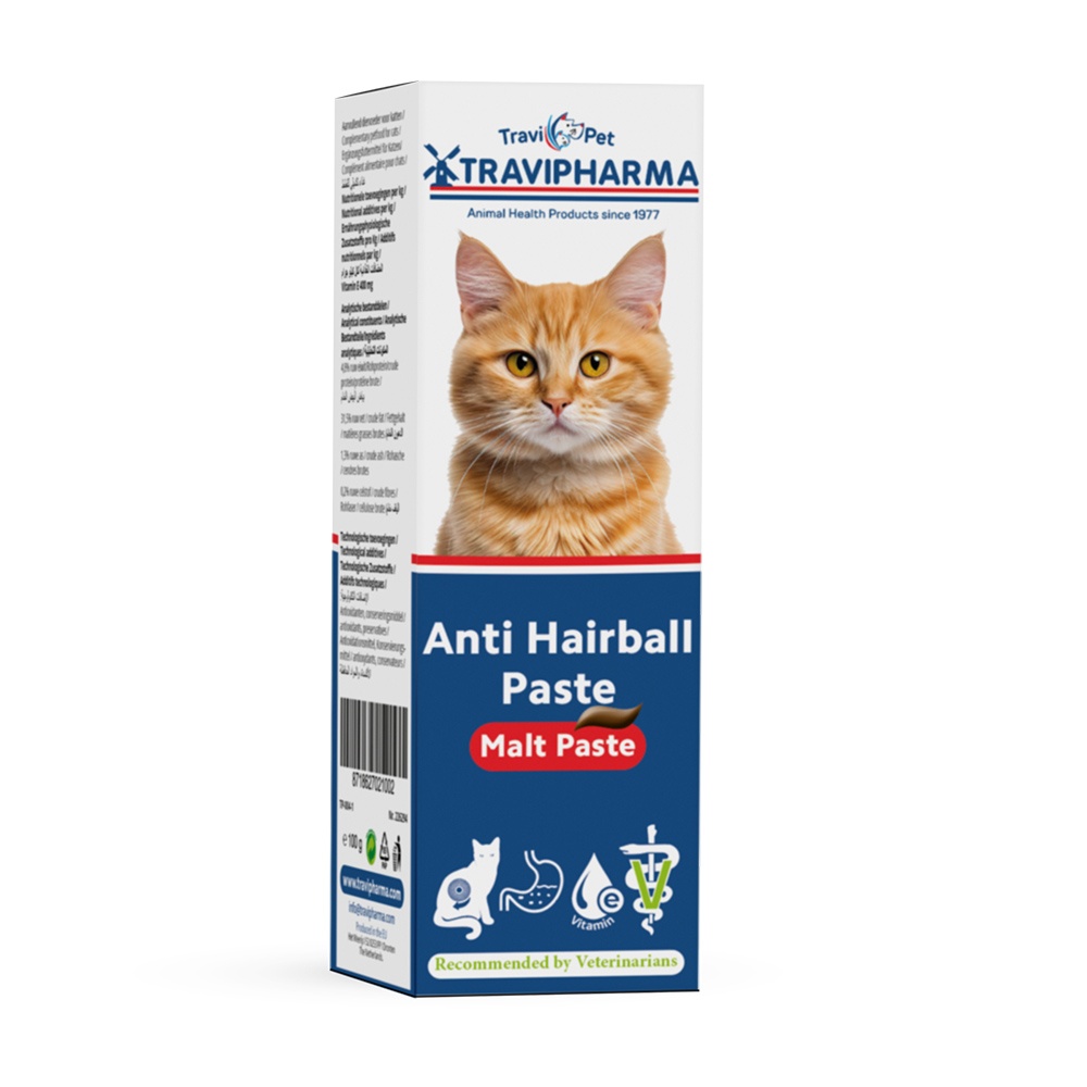 TraviPet Pasta Anti Hairball Pisica, 100ml