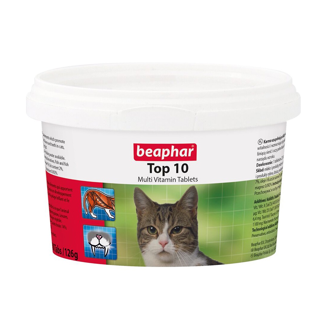 Beaphar Multi Vitamine Top 10 Pisica, 180 tablete