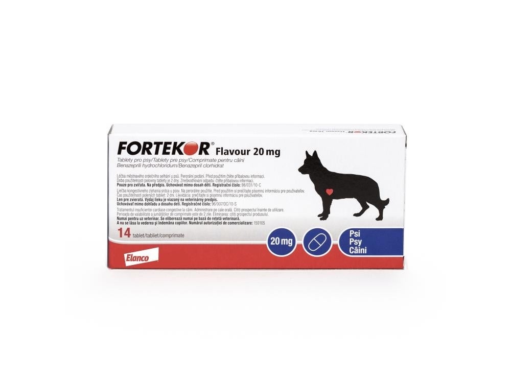 Fortekor Flavour 20mg, 14 tablete (Data expirare produs: 31.12.2026)