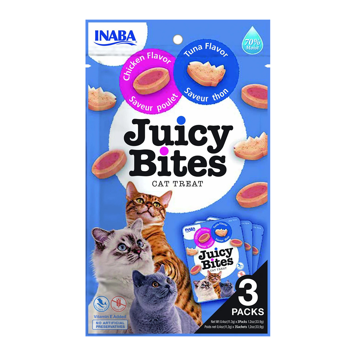 INABA Juicy Bites Pisica, 3x11.3 grame