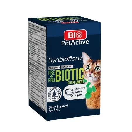 Synbioflora Pre + Pro Biotic Pisica, 60 tablete