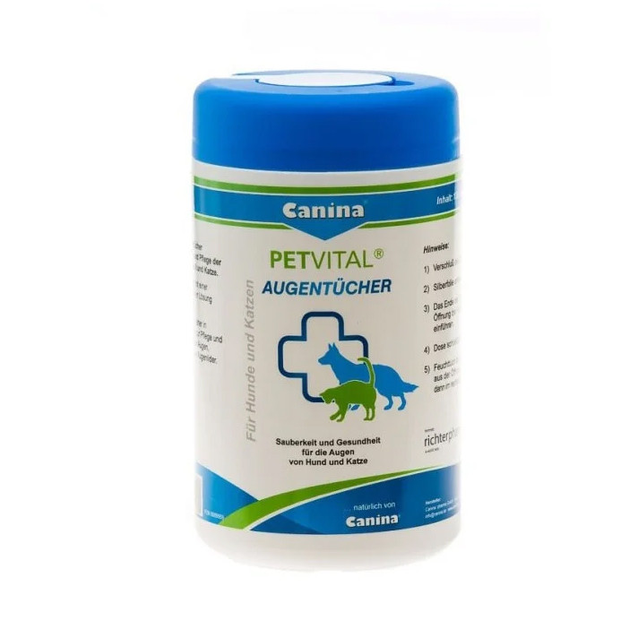 Canina Petvital Servetele Zona Ochilor, 120 bucati