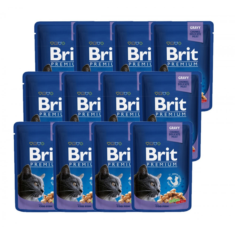 Brit Premium Plicuri Pisica, 12x100 grame