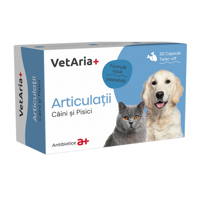 VetAria+ Articulatii, 30 capsule Twist-Off