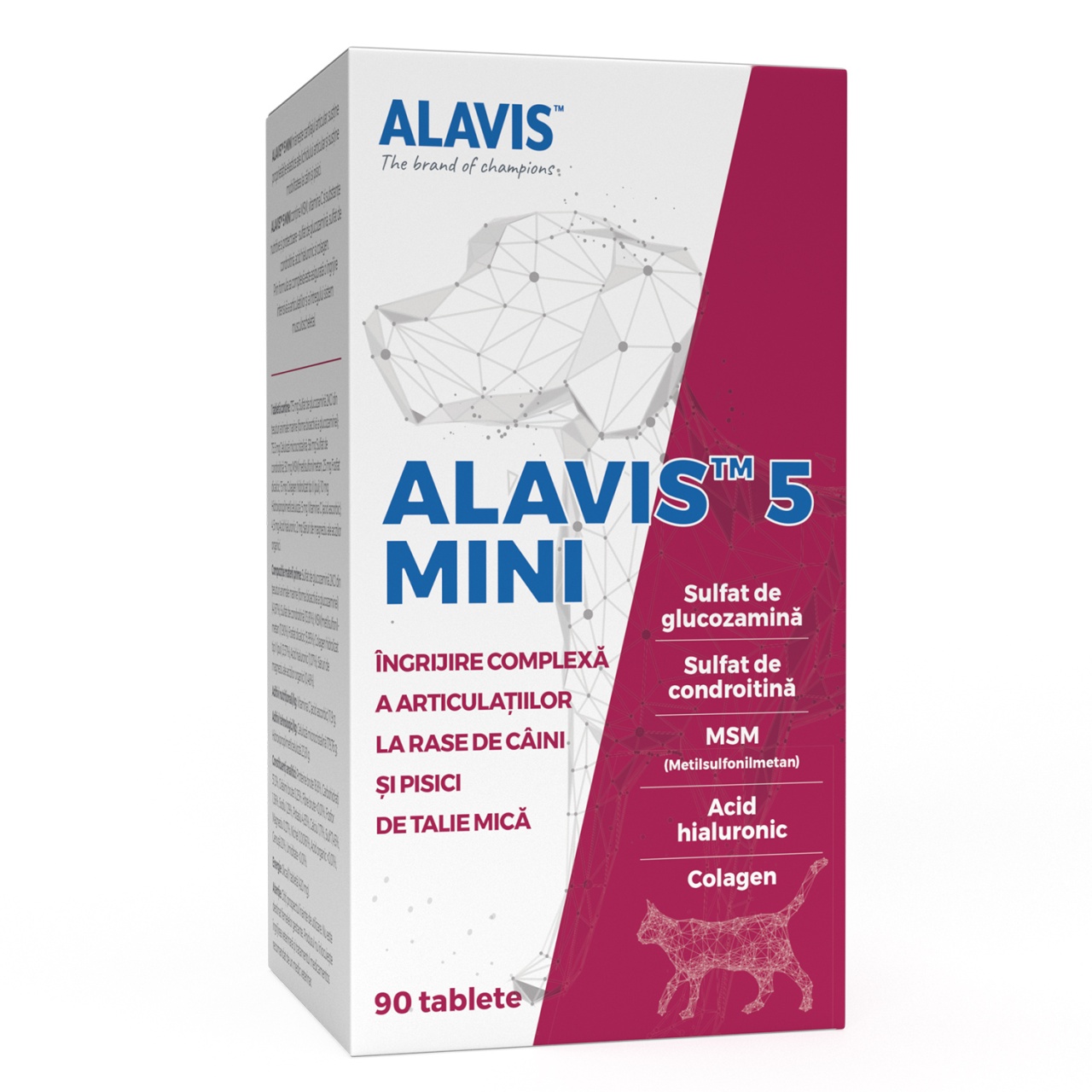 ALAVIS 5 MINI, Caini talie mica si Pisici, 90 tablete (Data expirare: 28.02.2026)