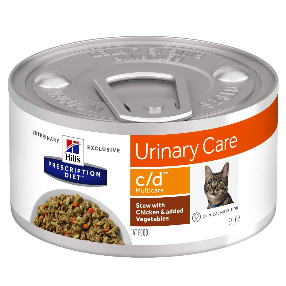 HIll&#039;s Dieta Pisica c/d Urinary Care Chicken &amp; Vegetable Stew, 82 grame