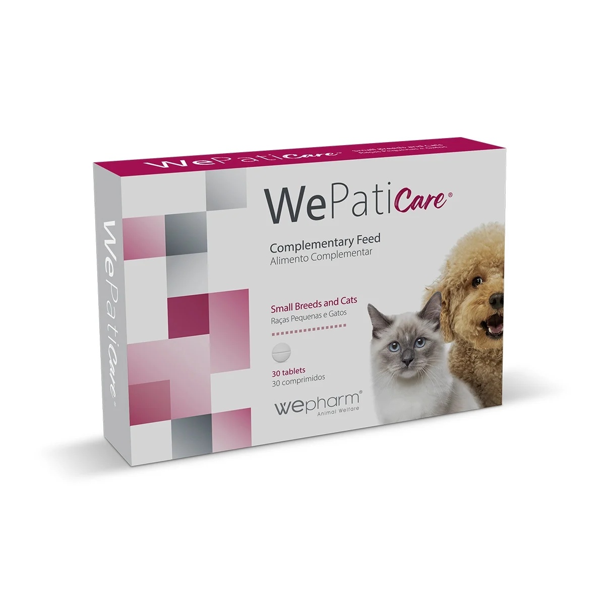 WePaticare Caini talie mica & Pisici, 30 tablete (Data expirare produs: 30.06.2026)