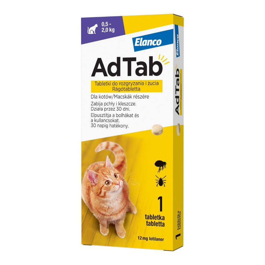 AdTab Pisica, 1 tableta antiparazitara