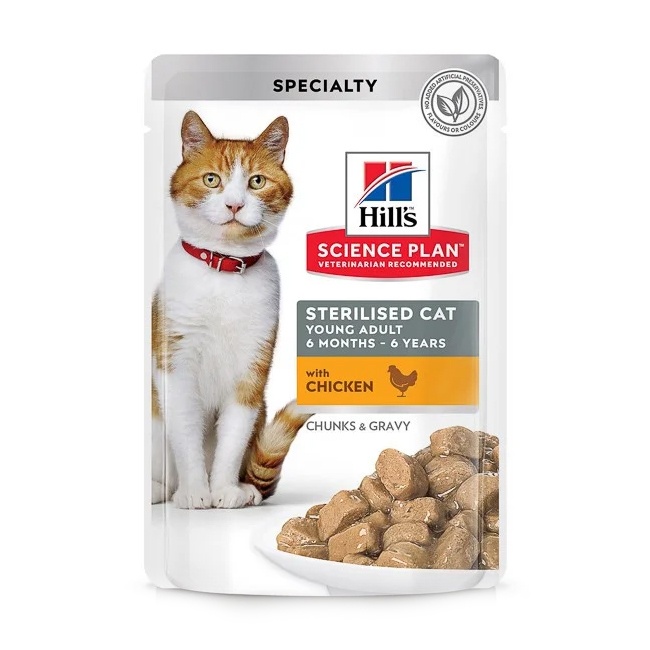 Hill&#039;s Feline Adult Sterilised Adult Plic, 85 grame