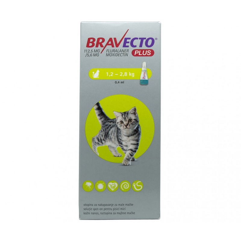 Bravecto Plus Pisica, 1 pipeta