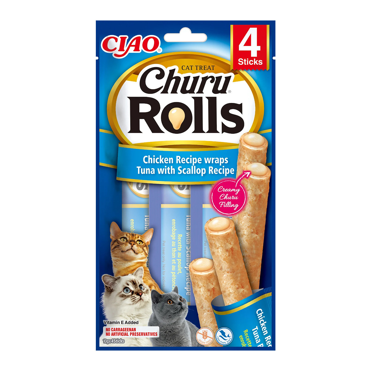 Churu Rolls Pisica, 4x10 grame