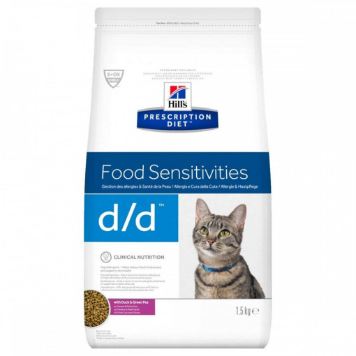 Hill's Dieta Pisica d/d Food Sensitivies Duck, 1.5 kg