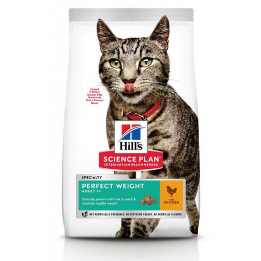 Hill's Feline Adult Perfect Weight, 2.5 kg
