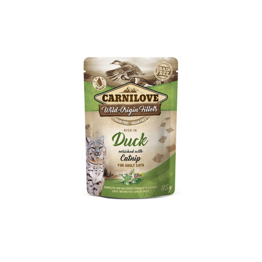 Carnilove Cat Pouch Duck & Catnip, 6x85 grame