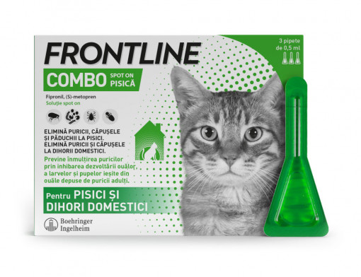 Frontline Combo Pisica, 3 pipete
