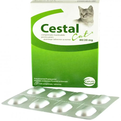 Cestal Pisica, 1 tableta