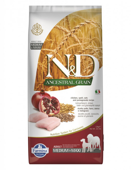 N&D Dog Low Grain Pui & Rodie Adult Medium & Maxi, 12kg