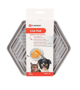 Flamingo Lick Pad Bean Hranitor Interactiv Gri - Img 1