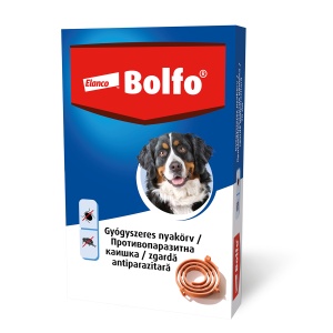 Bolfo zgarda antiparazitara caini medii si mari 70 cm