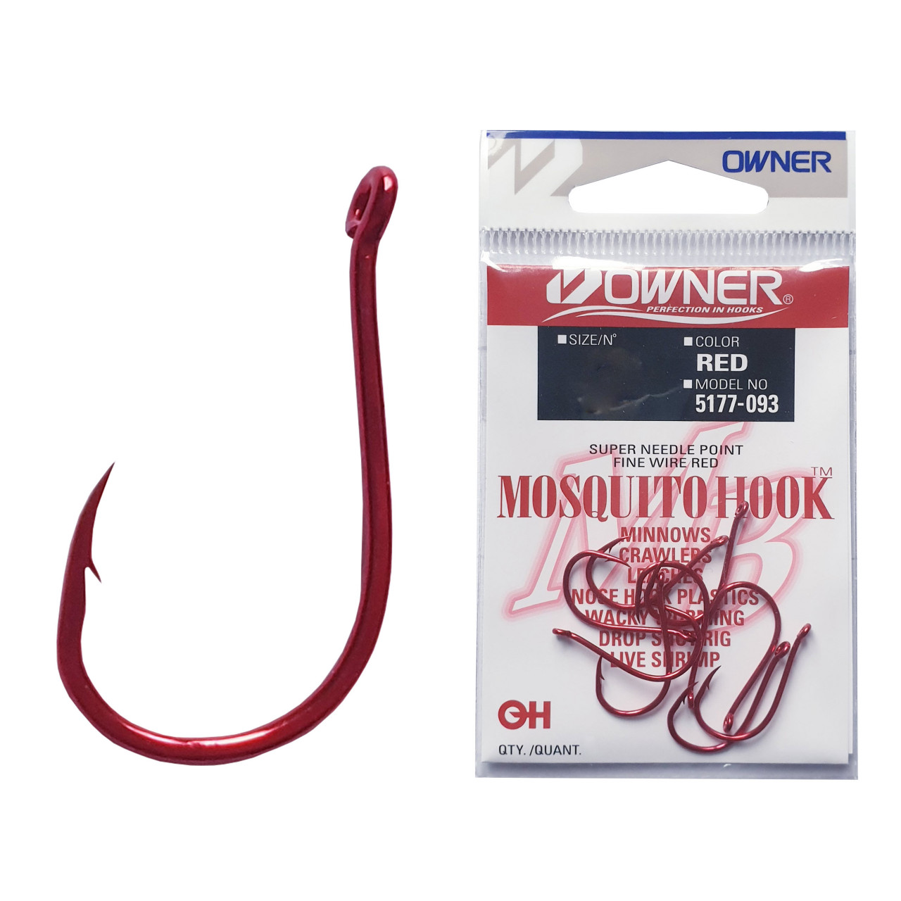 Carlig Owner 5177 No.8 Mosquito Red Hook -5177033 (Owner)