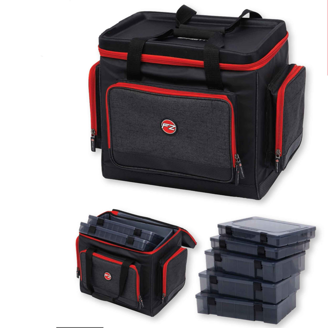 Pay attention to effective Costume Geanta DAM Effzett Pro-Tact Boat Bag 36x22.5x8cm 3 XL + 2 L Lure Cases