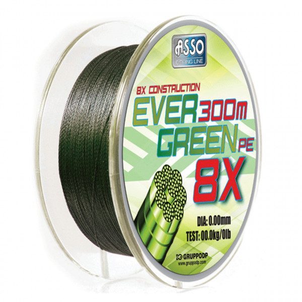 Fir Asso Evergreen PE 8X 0.18mm 13.80kg 130m Verde