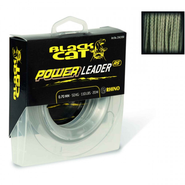 Fir Black Cat Power Leader 0.70mm 50kg 20m Verde