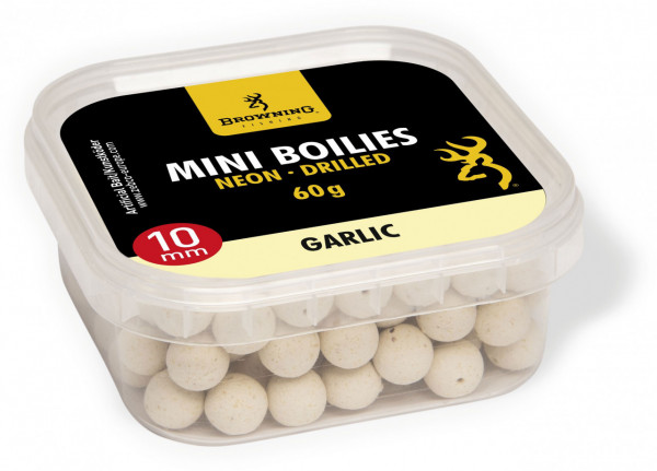 Mini Boilies Browning Neon Pre-drilled White Garlic 10mm