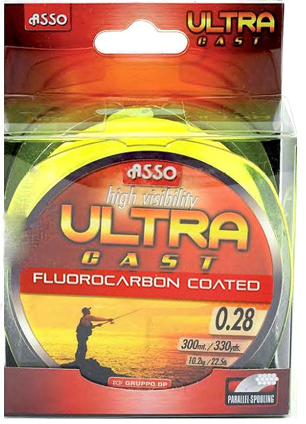 Fir Asso Ultra Cast 0.24mm 8.10kg 300m Galben Fluo