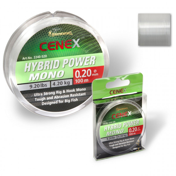 Fir Browning Cenex Hybrid Power Mono 0.20mm 4.20kg 100m Transparent