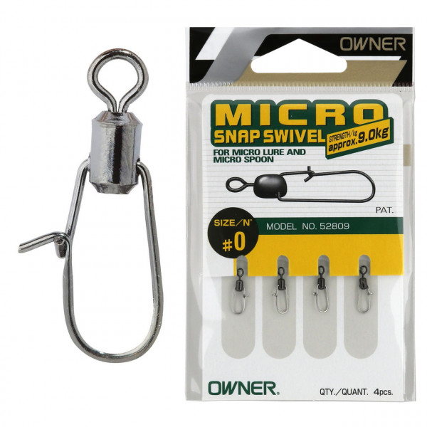 Vartej Agrafa Owner 52809 No.0 9kg Micro Snap Swivel