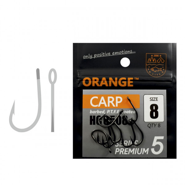 Carlig Orange no.8 Carp Hook Series 5