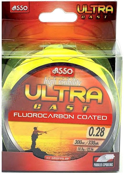 Fir Asso Ultra Cast 0.26mm 8.40kg 300m Galben Fluo