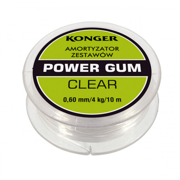 Powergum Method Feeder Konger 0.8mm 6kg 10m Shock Absorber Clear