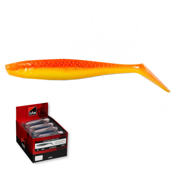 Shad DAM Slim Shad Paddle Tail 10cm UV Orange/Yellow