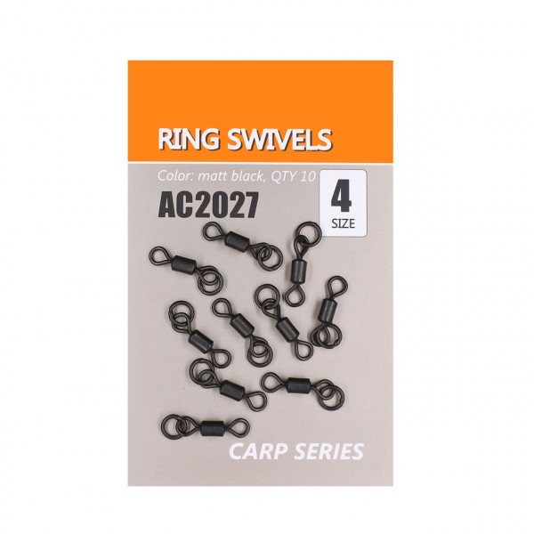 Vartej Orange No.4 Ring Swivels 10buc
