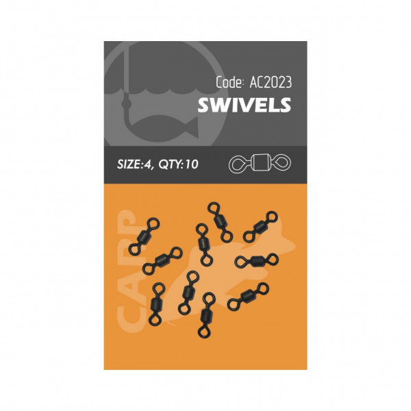 Vartej Orange No.4 Swivels Round Negru Mat 10buc