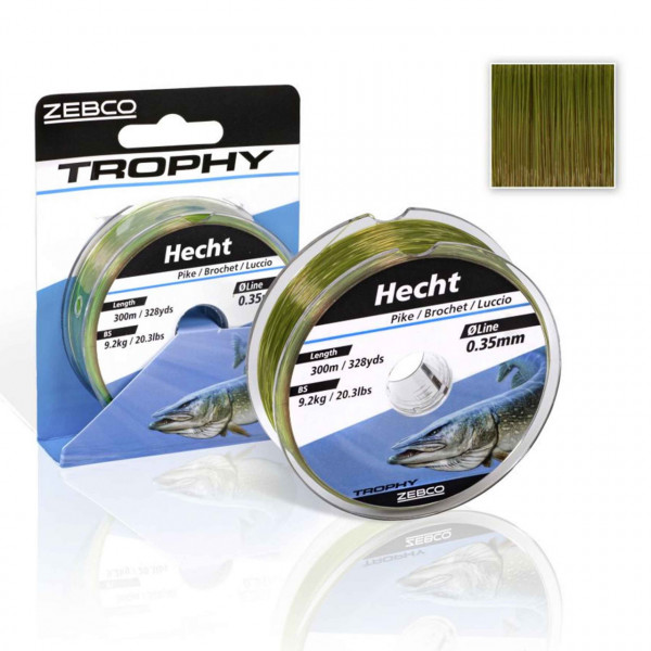 Fir Zebco Trophy Pike 0.30mm 6.90kg 300m Verde
