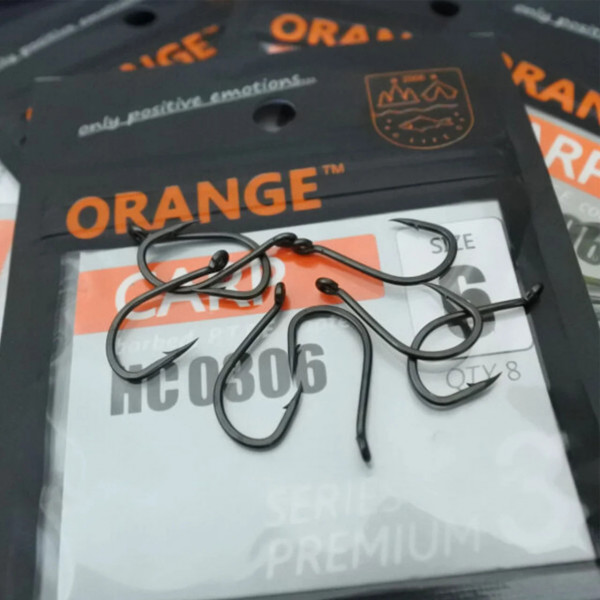 Carlig Orange no.16 Carp PTFE Coated Series Premium 3 8buc