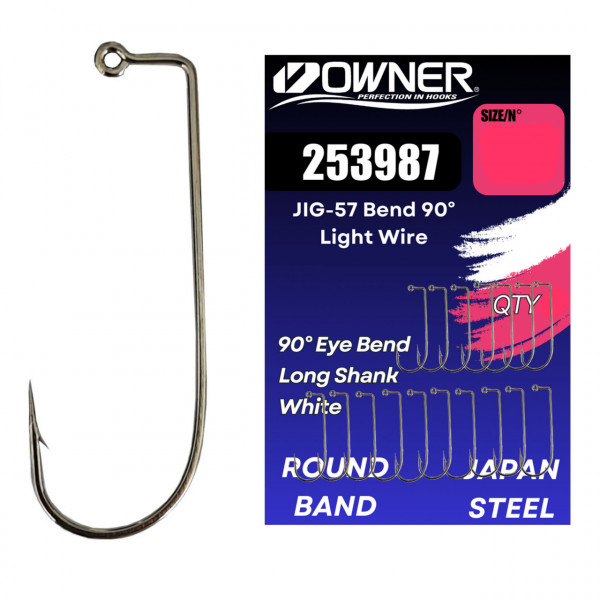 JIG Owner Nelestat No.2/0 Jig-57 253987 White Light Wire 15buc