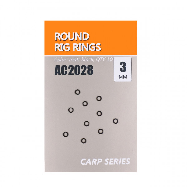 Orange Rig Rings Rotunde 3mm Negru Mat 10buc