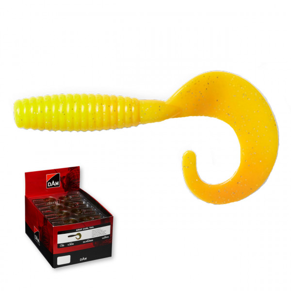 Twister DAM Grup Curl Tail 7cm UV Yellow/Silver