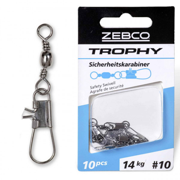 Vartej Agrafa Zebco No.8 16kg 36mm Trophy Safety Swivel